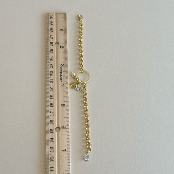 Gold Charm Bracelet R802 - Picture 3 of 3